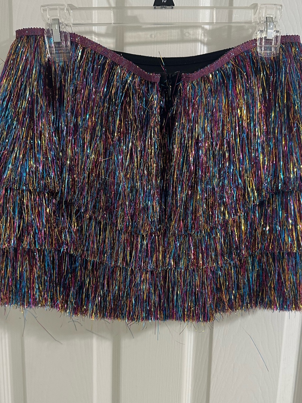 Nasty Gal Multicolor Metallic Fringe Mini Skirt - Picture 2 of 5